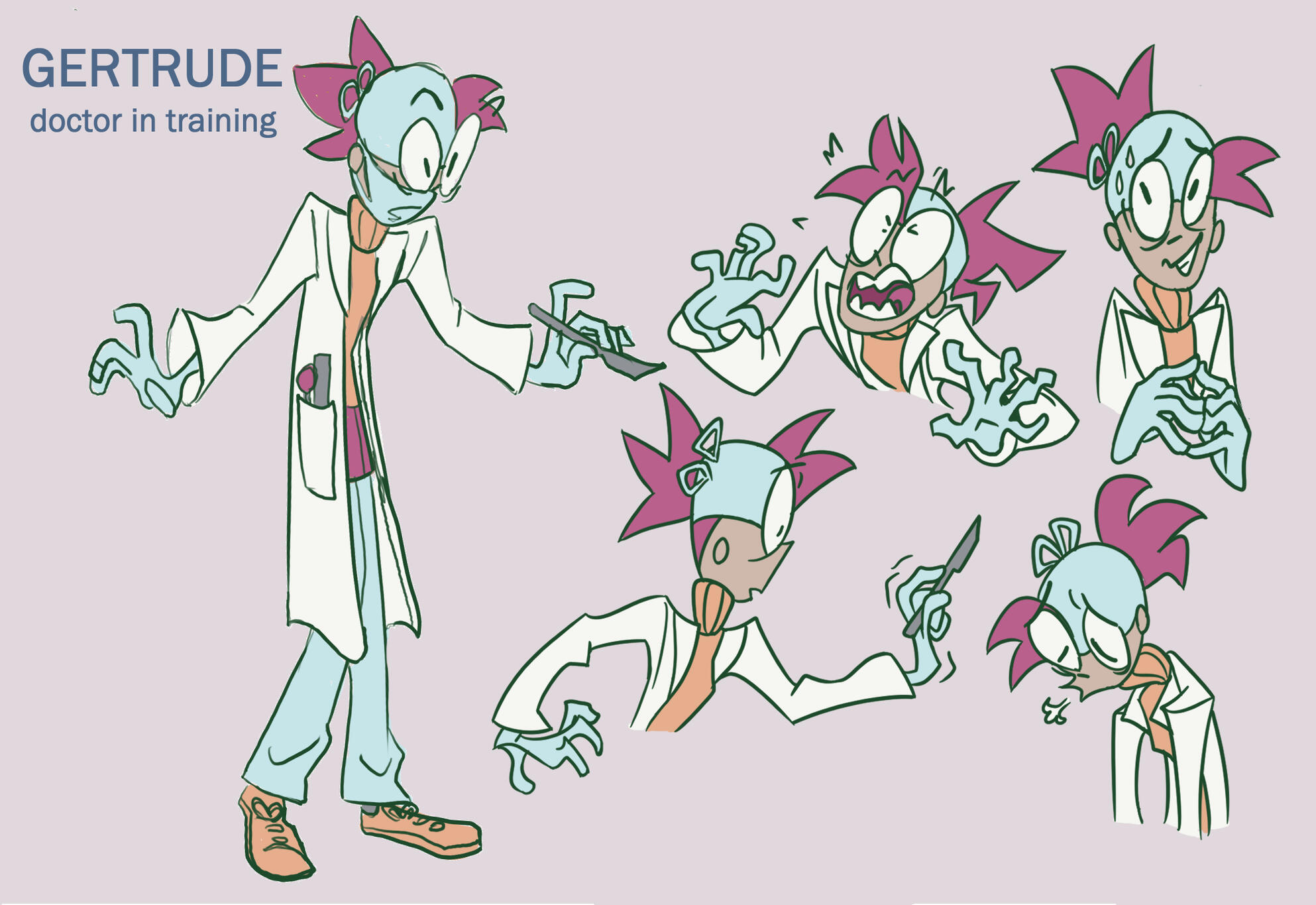 Gertrude - Expression Sheet
