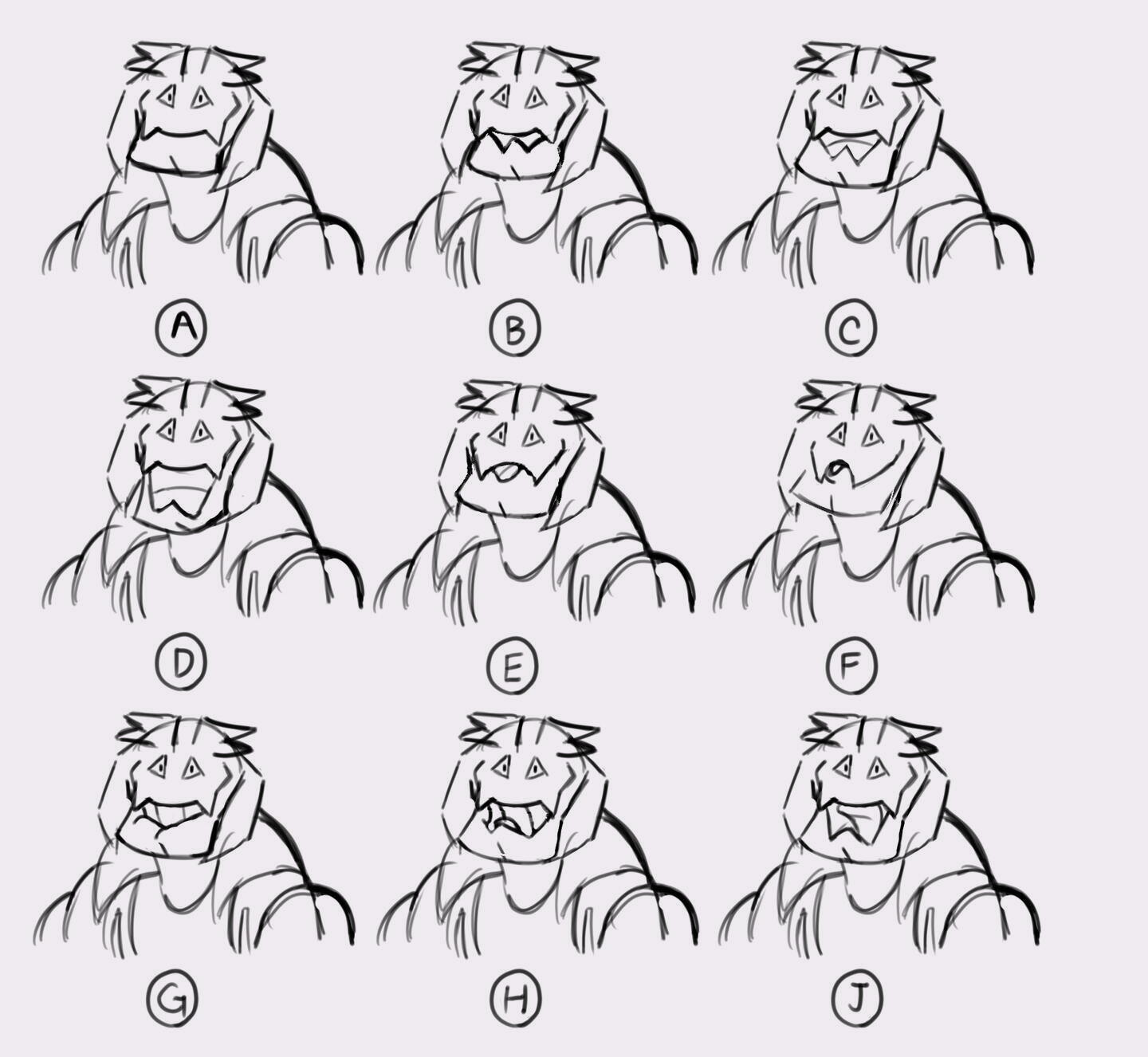 Scorpion Man - Mouth Chart